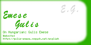 emese gulis business card